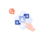 手指点击社交连接图标