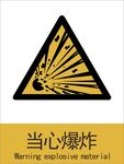 新国标当心爆炸警示标志