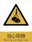 新国标当心吊物警示标志