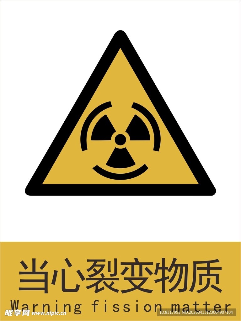 新国标当心裂变物质警示标志
