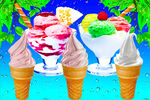 多彩美味冰淇淋展示