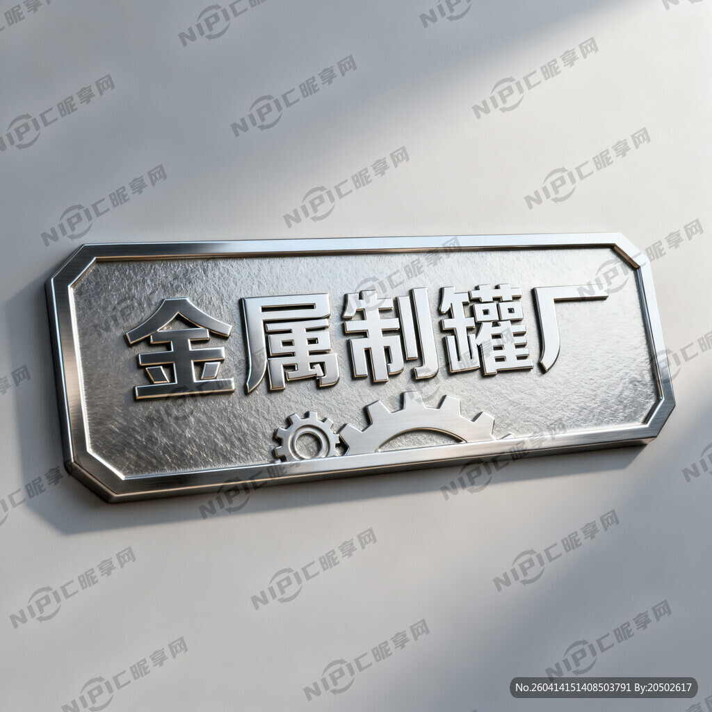 金属制罐厂厂门口厂牌 横板