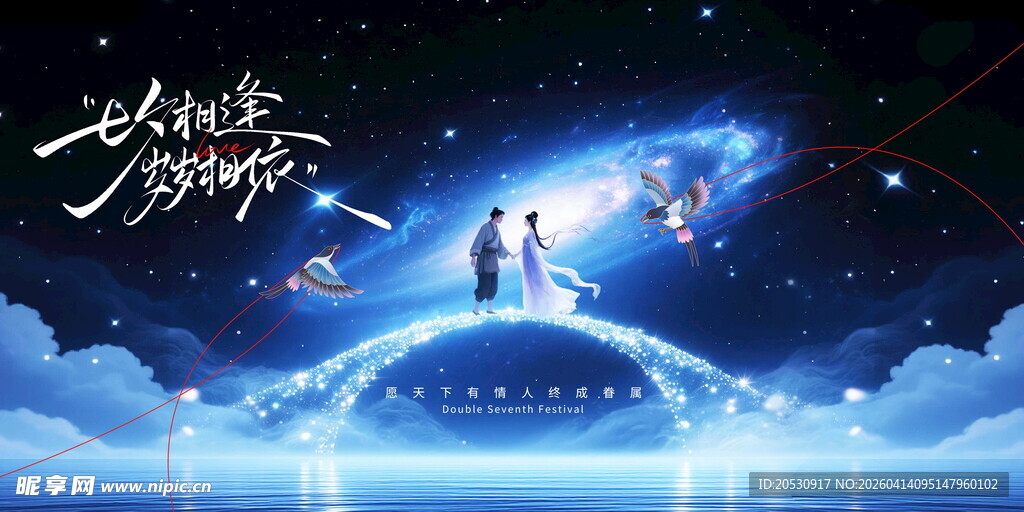 七夕情人节海报