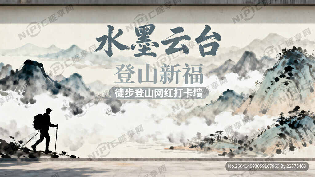 主题：水墨云台  登山新福 