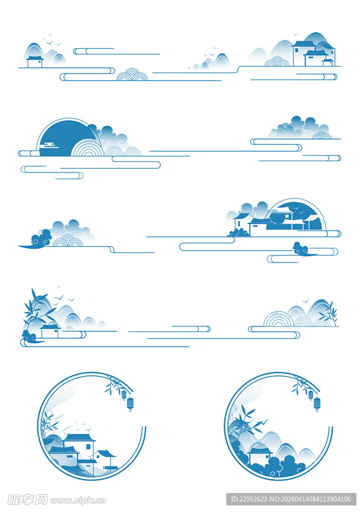 中式徽派国风元素