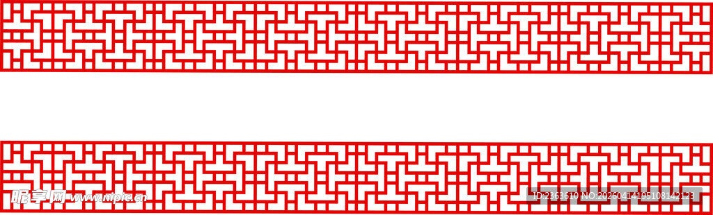 红色几何图案装饰边框