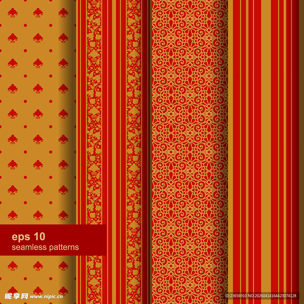 多彩传统花纹图案背景