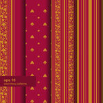 复古红金条纹花纹图案