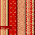 喜庆红色系花纹图案背景