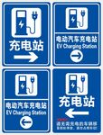 电动汽车充电站指示牌
