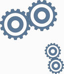 蓝色齿轮图案