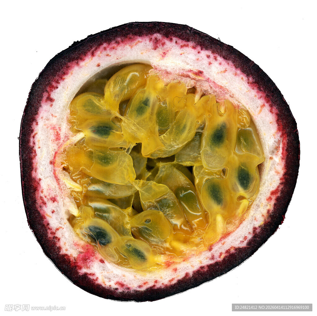 切开的百香果果肉