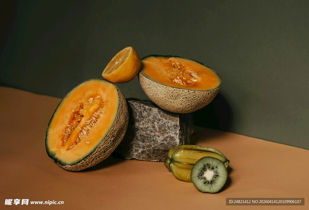 多彩瓜果静物摆拍