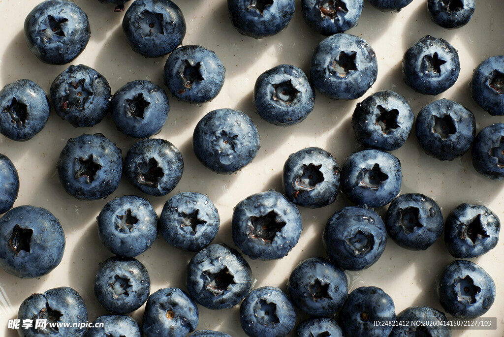 新鲜饱满的蓝莓