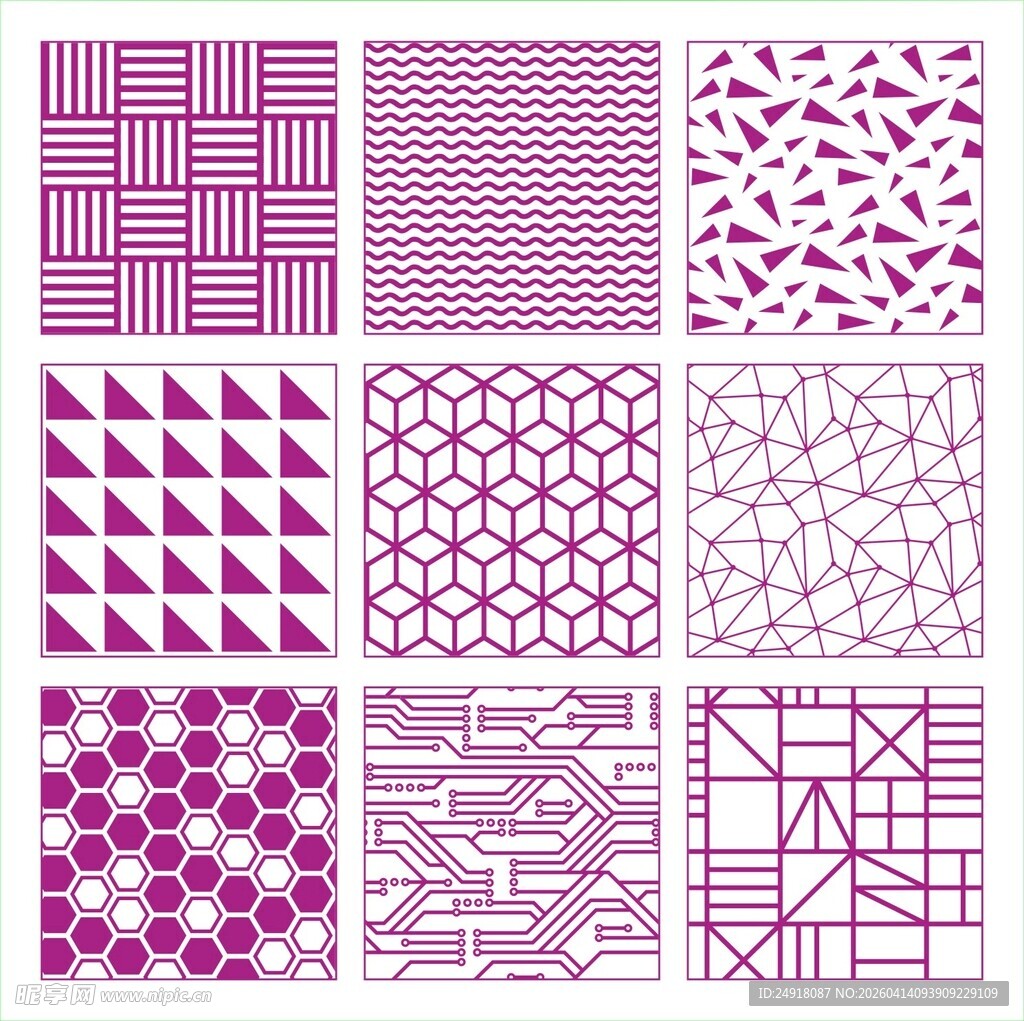 几何图案纹理花纹花边集合
