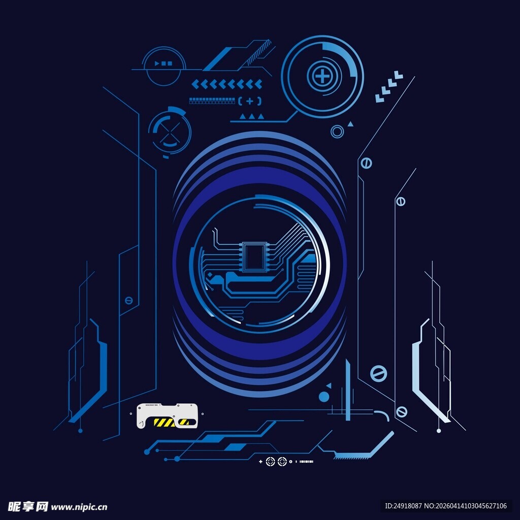 科技风图案设计 抽象线条背景