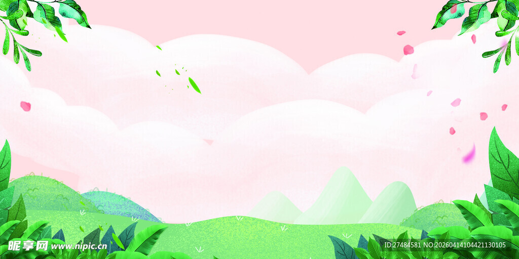 清新自然的春日风景画面