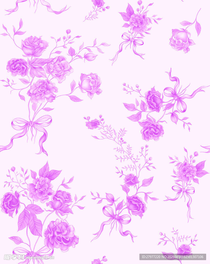 淡紫色花卉图案背景