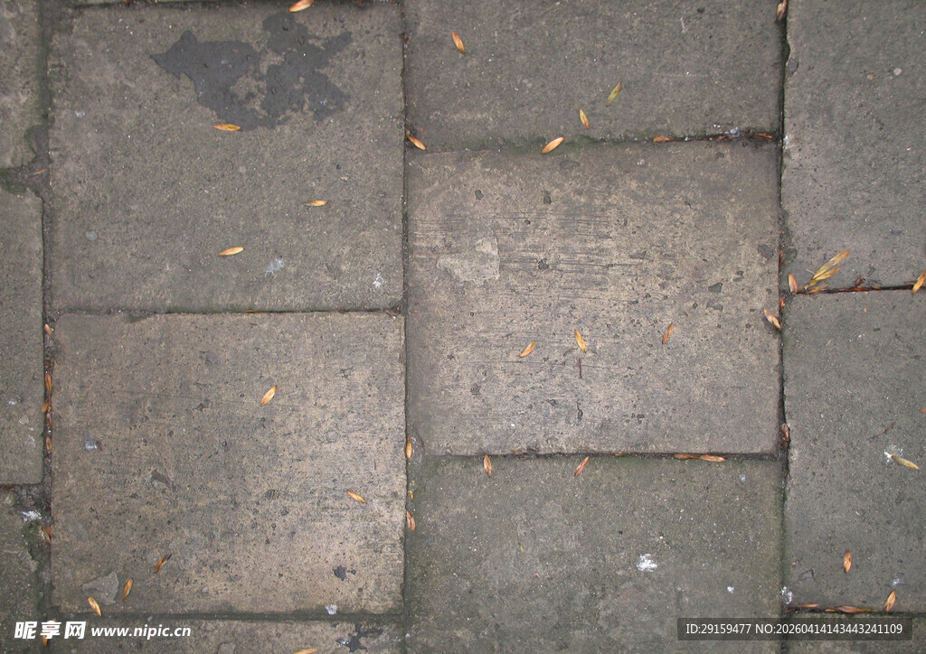 灰色方形地砖地面特写