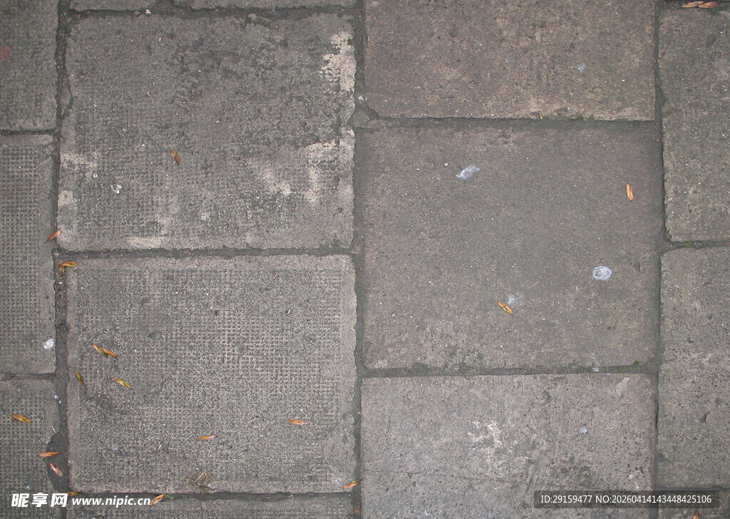 灰色石砖地面纹理特写