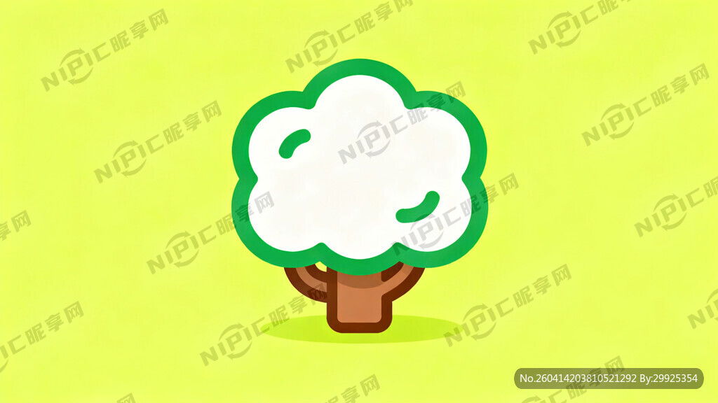 绿边中心白单个树冠