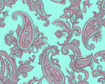 粉蓝佩斯利花纹图案
