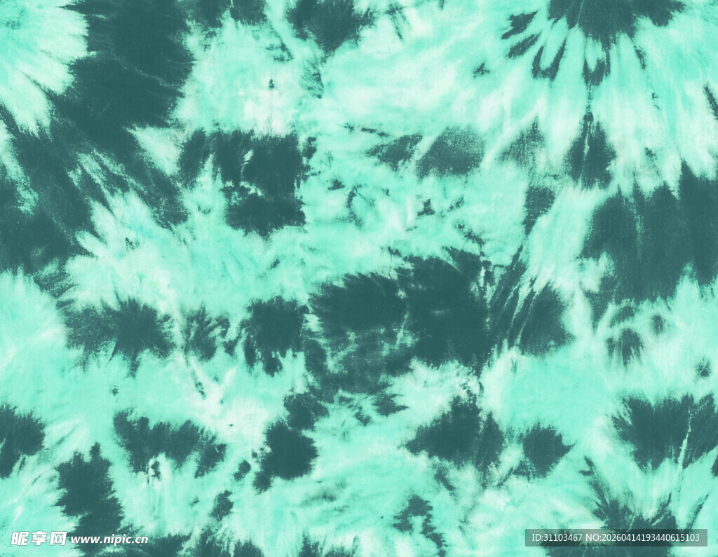 蓝绿扎染纹理图案
