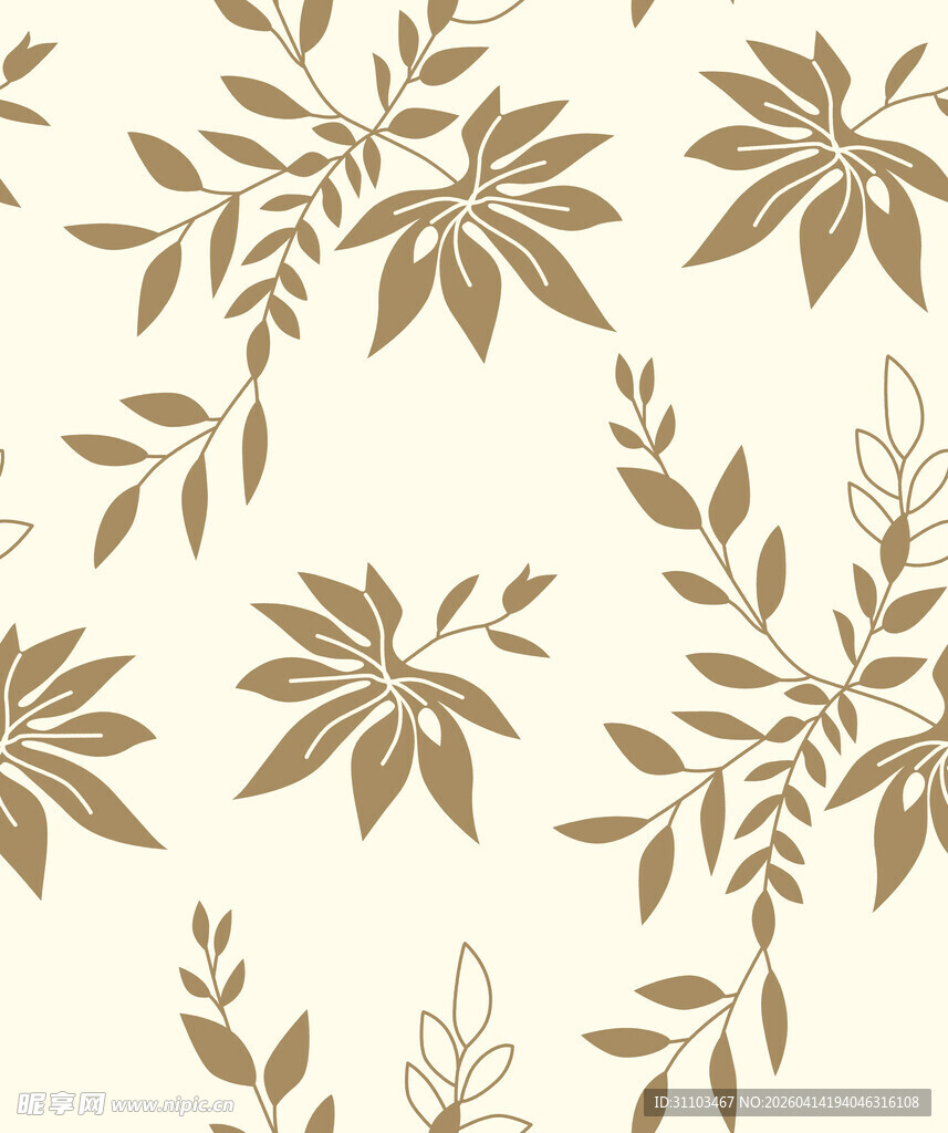 复古植物装饰图案纹理