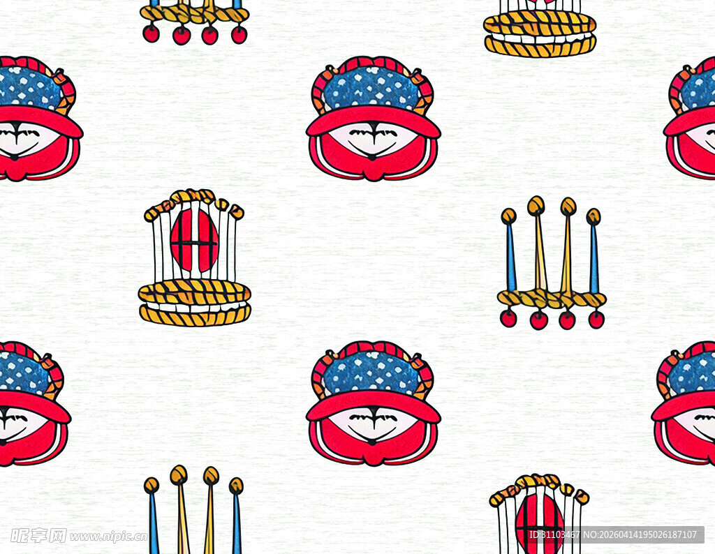 复古风饰品图案设计元素