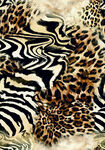 豹纹斑马纹混合时尚图案