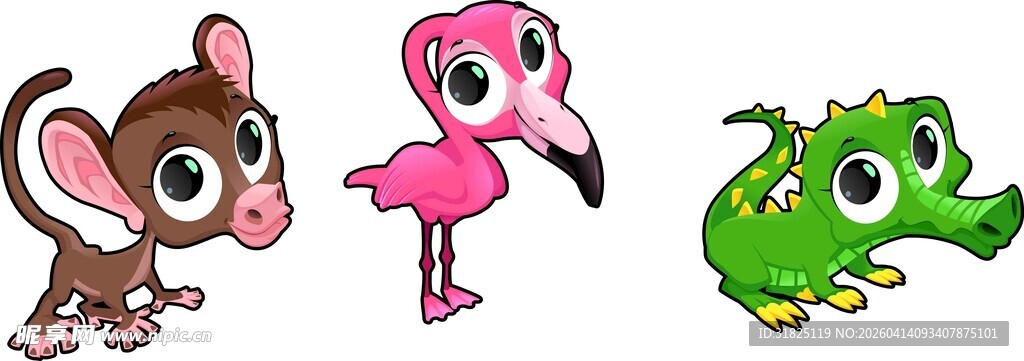 可爱卡通动物形象集合