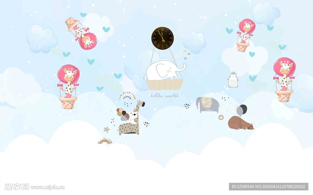 天空中的梦幻动物气球派对