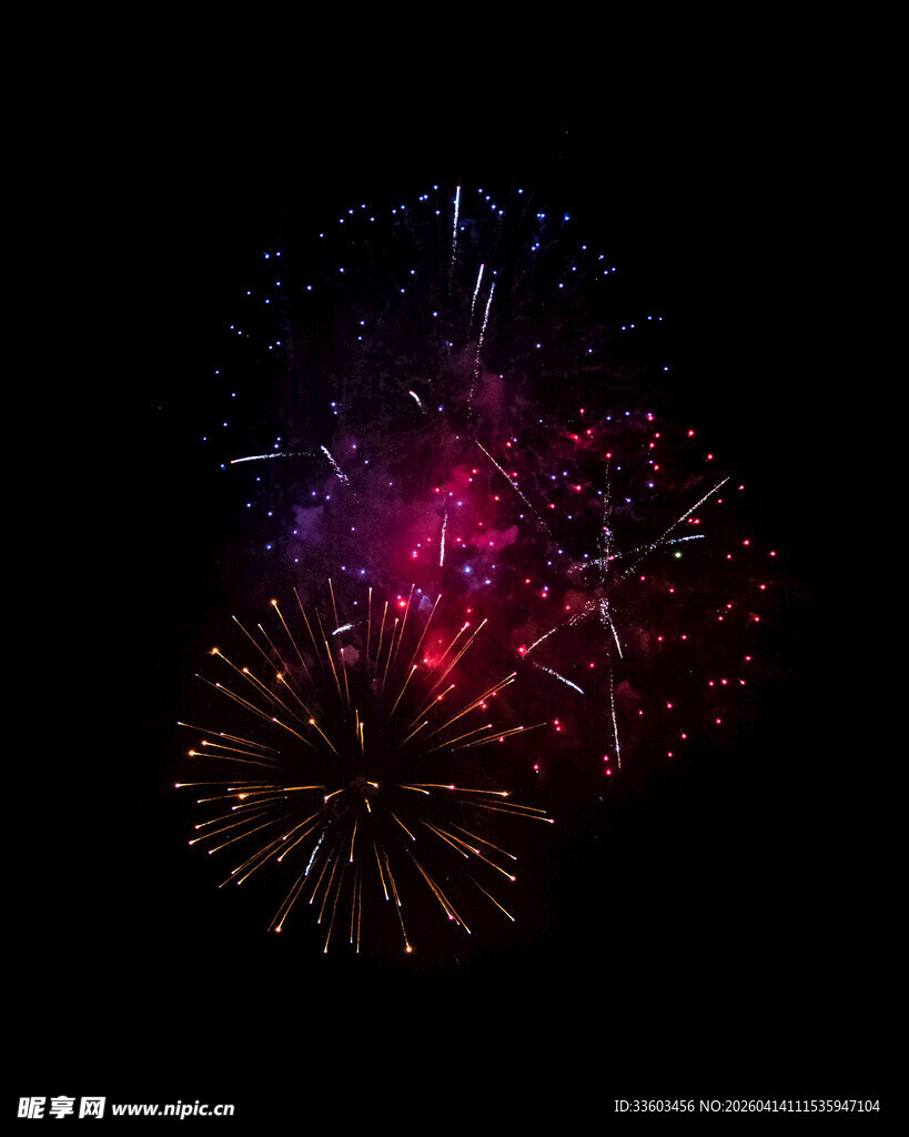 绚丽烟花绽放夜空