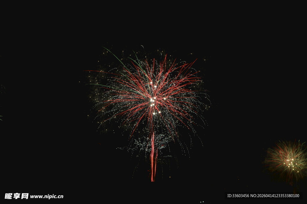 夜空中绽放的绚丽烟花