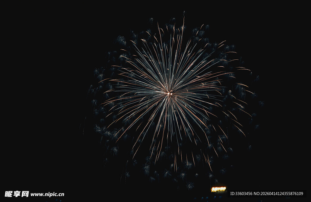 夜空中的绚烂烟花