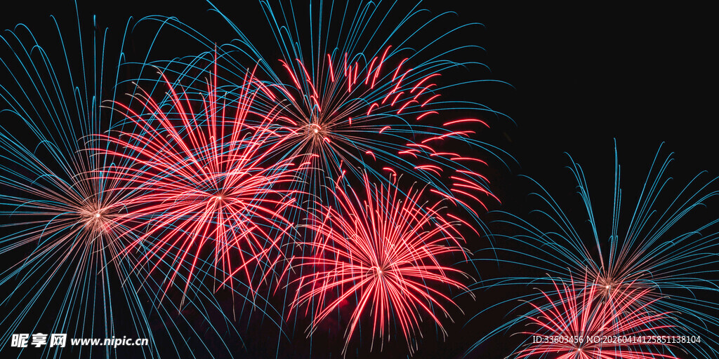 绚丽烟花夜空绽放