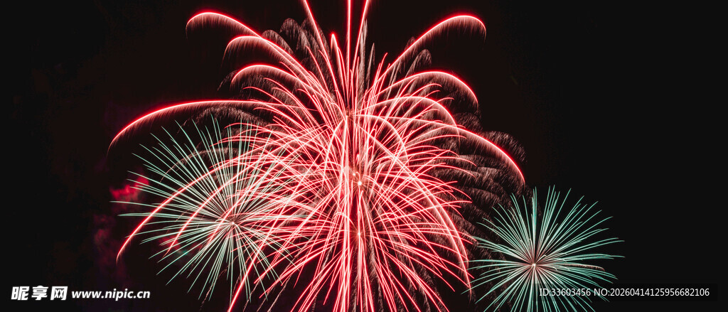 绚丽烟花夜空绽放