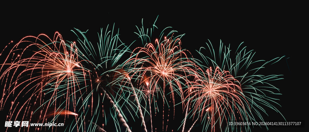 绚丽烟花夜空绽放