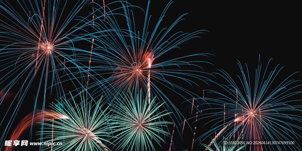 绚丽烟花夜空绽放