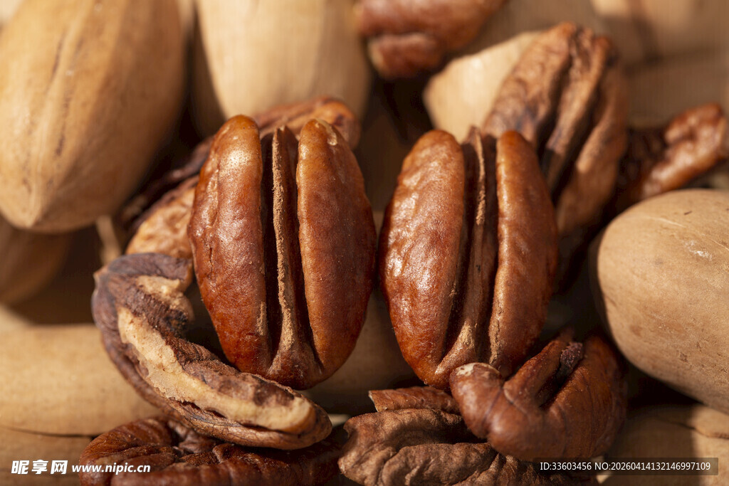 美味碧根果特写