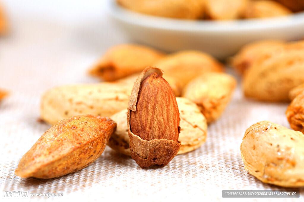 美味杏仁坚果特写