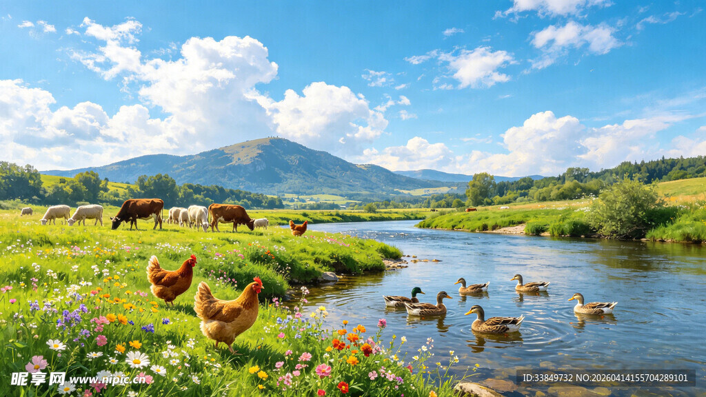 田园牧歌自然与生命的和谐画卷