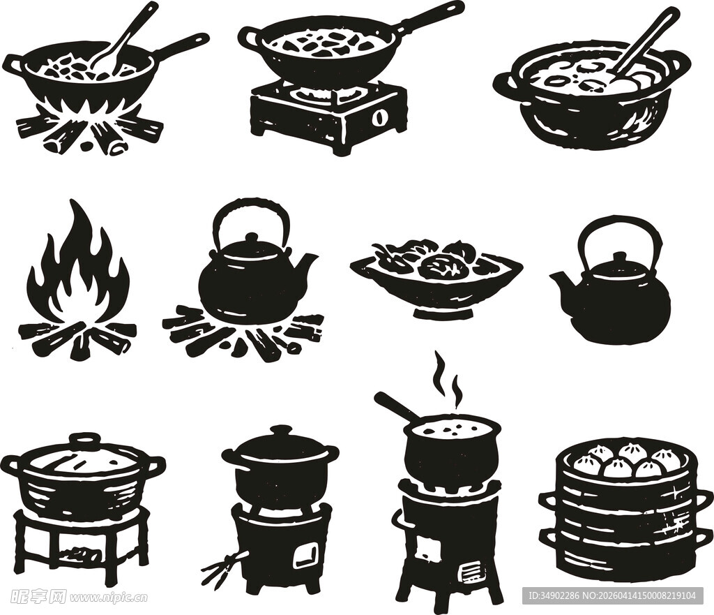 传统炊具图标