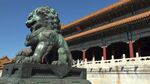 故宫前的威武石狮子