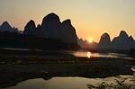 漓江日落山水美景