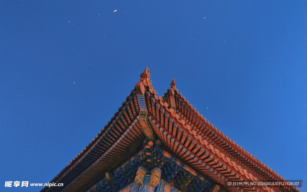 故宫飞檐与夜空