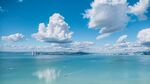 梦幻蓝天碧海的美丽景致