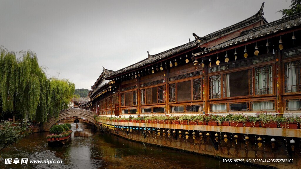 江南水乡中式古建筑风景