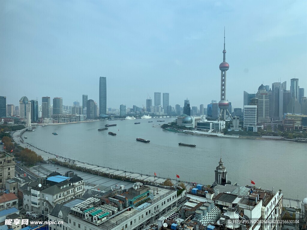 上海外滩城市江景风光