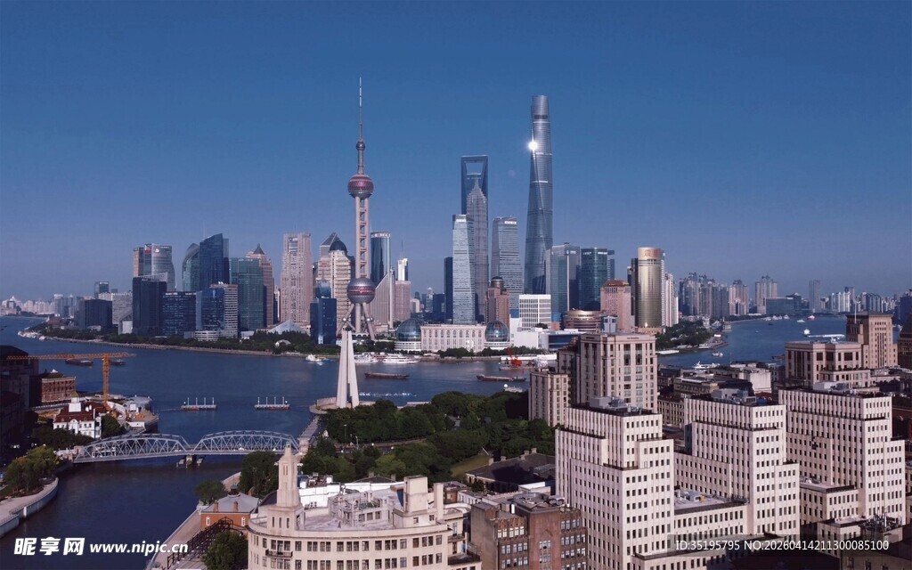 上海外滩城市天际线景观